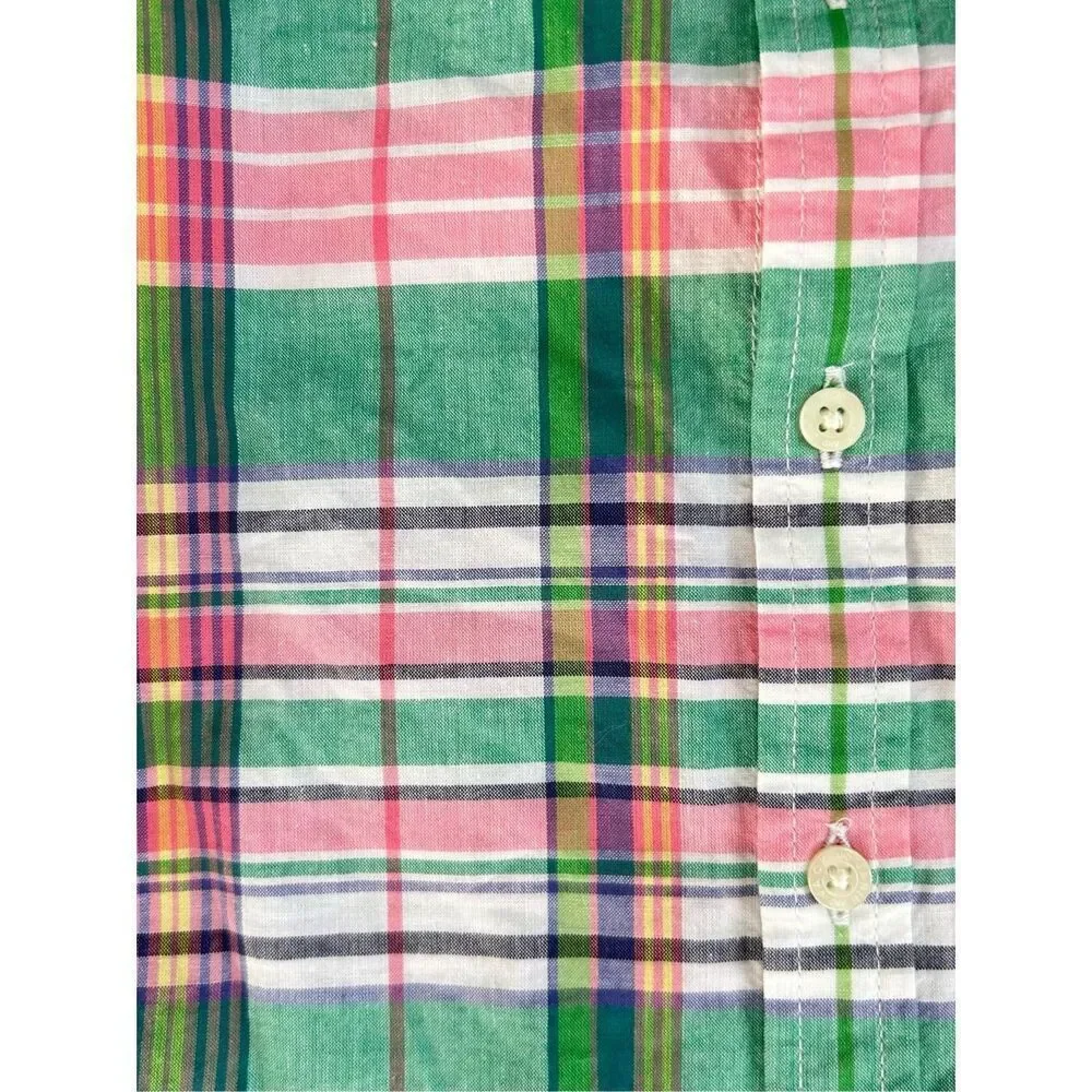 NEW Janie and Jack Kids Toddler 4/5 Madras Button Down Shirt